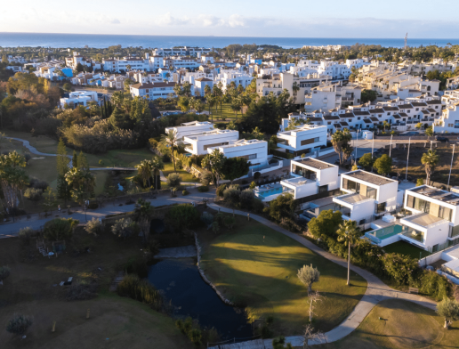 Drone view of Marbella properties